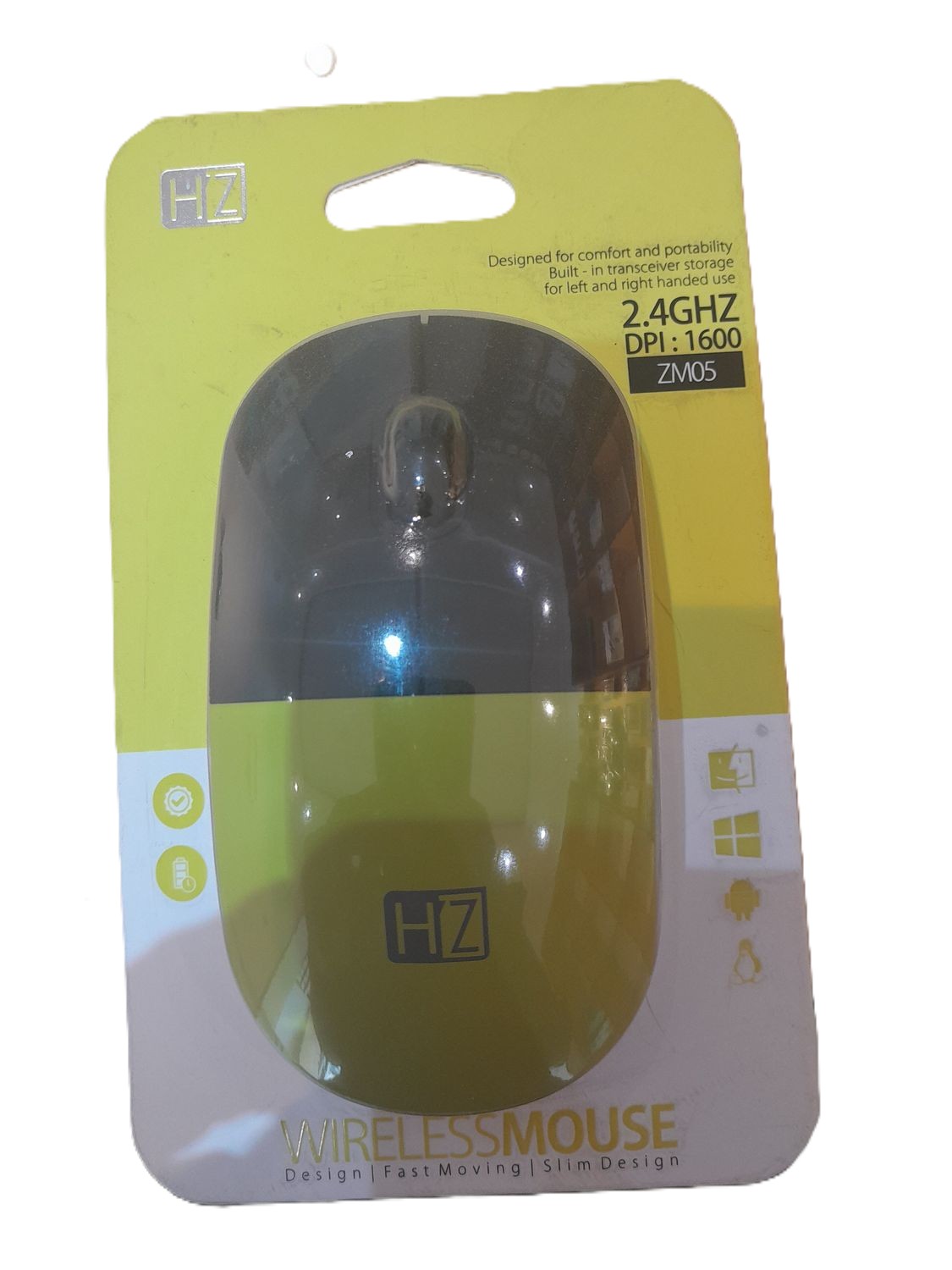 Heatz ZM05 wireless mouse.Yellow/Black